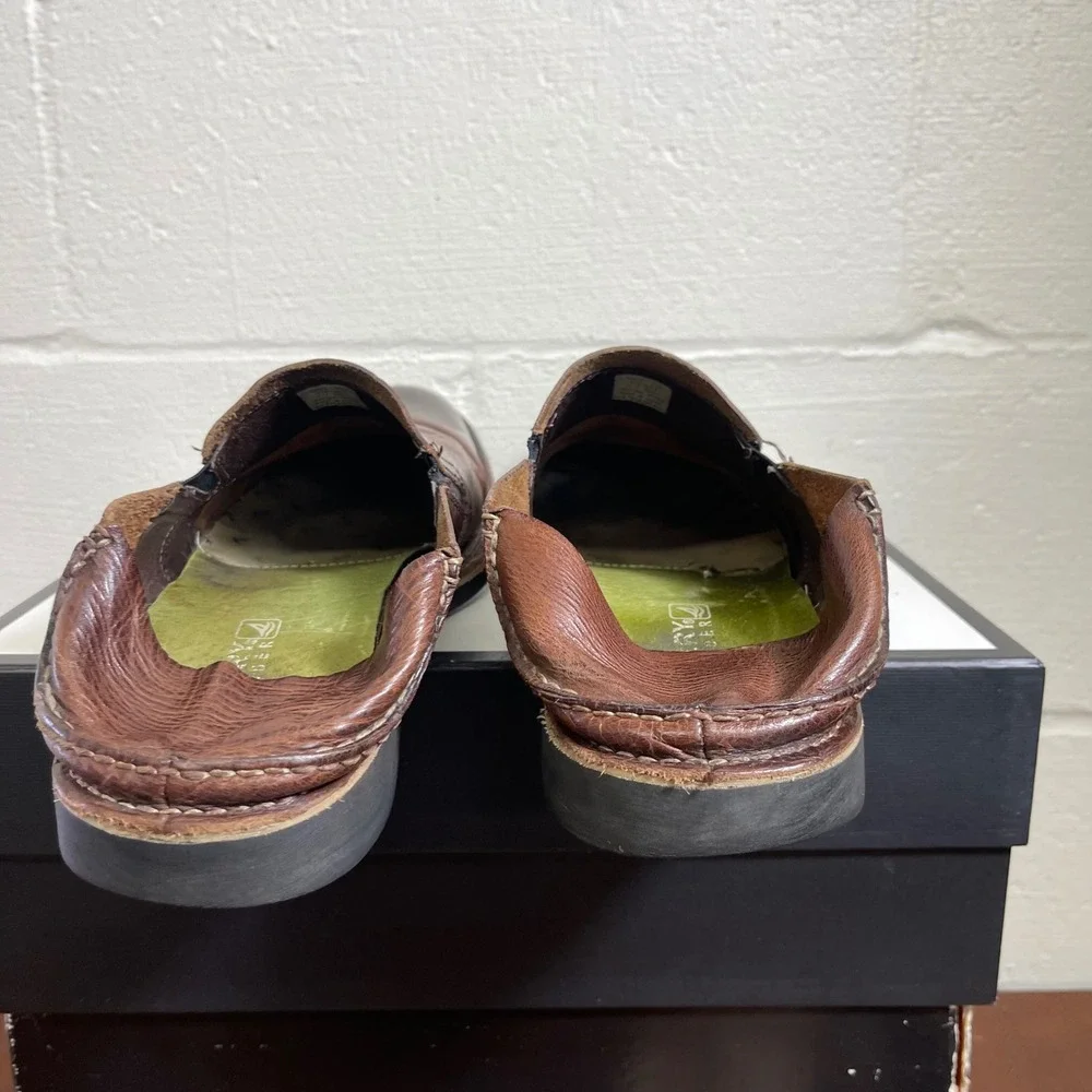Sperry‎ Top Sider STS10276 Brown Leather Loafers Casual Slip On Shoes Men's 11 M